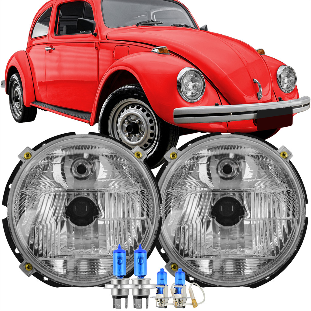 Par Farol VW Fusca Kombi 1974 À 91 92 93 1994 Esportivo com Milha Lâmpadas