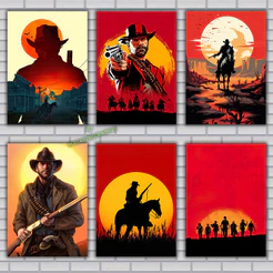 Placas Decorativas Quadros Red Dead Redemption 2 01 a 15 - Jogos Games Gamers