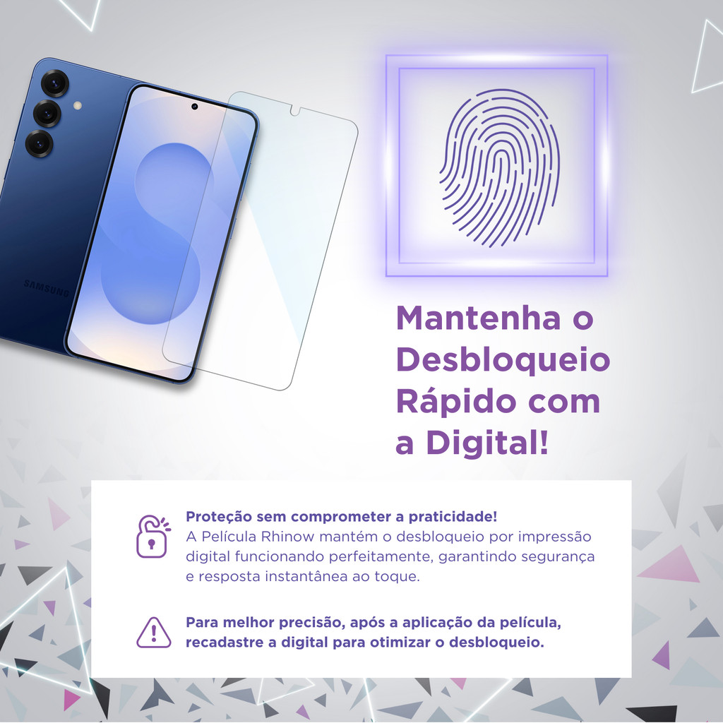 Película Tech Vidro para Samsung Galaxy S25 (Rhinow)