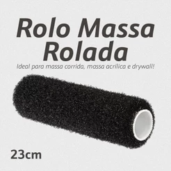 Rolo Pintura Massa Rolada Com até 2 Rolo de Textura Rolo Cabelo de Anjo 23cm