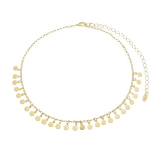 CHOKER MINI MEDALHAS FOLHEADA A OURO 18K LAIKA