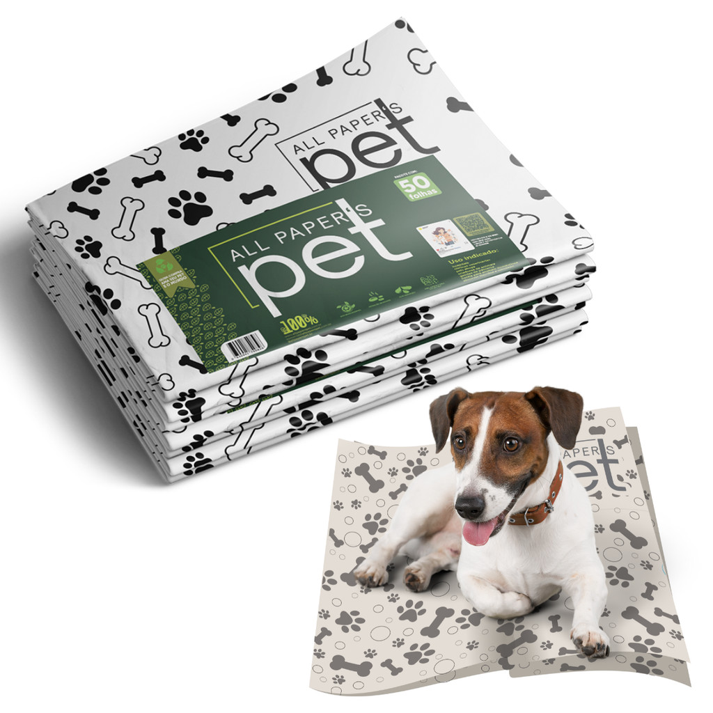 Jornal Pet Higiênico 50 Folhas Biodegradável Atóxico Não Mancha em Oferta na Shopee
