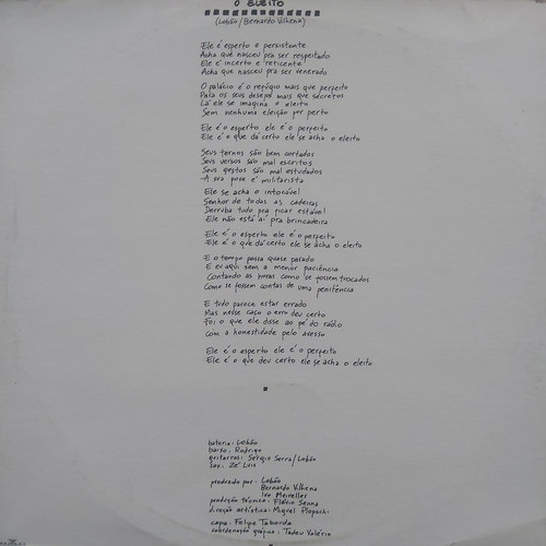 Lp Lobao - O Eleito - 12'' Single Vinil