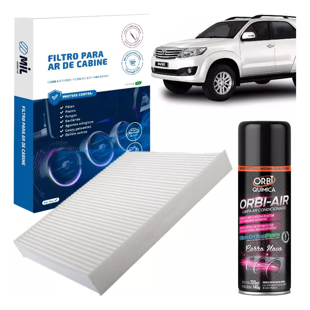 Kit Filtro + Higienizador Hilux/corolla/rangerover/lifan/sw4 em Oferta na Shopee