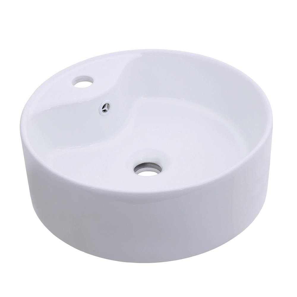 Cuba de Apoio para Banheiro Redonda Louça Cerâmica Ametista Pingoo - Branco em Oferta na Shopee