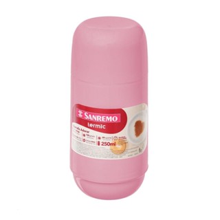Garrafa Térmica Plástica Adorar Rosa 250ml Termic Sanremo em Oferta na Shopee