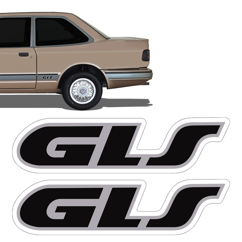 Adesivo Apollo Gls Volkswagen Preto Modelo Original - Par em Oferta na Shopee