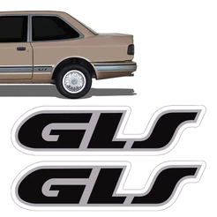 Adesivo Apollo Gls Volkswagen Preto Modelo Original - Par