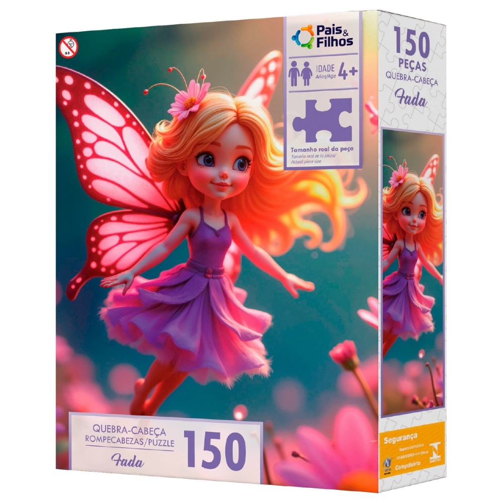 QUEBRA CABEÇA FADA 150 PEÇAS PAIS E FILHOS PUZZLE MENINAS FLOR BRINQUEDOS NATUREZA BONECA PRINCESAS em Oferta na Shopee