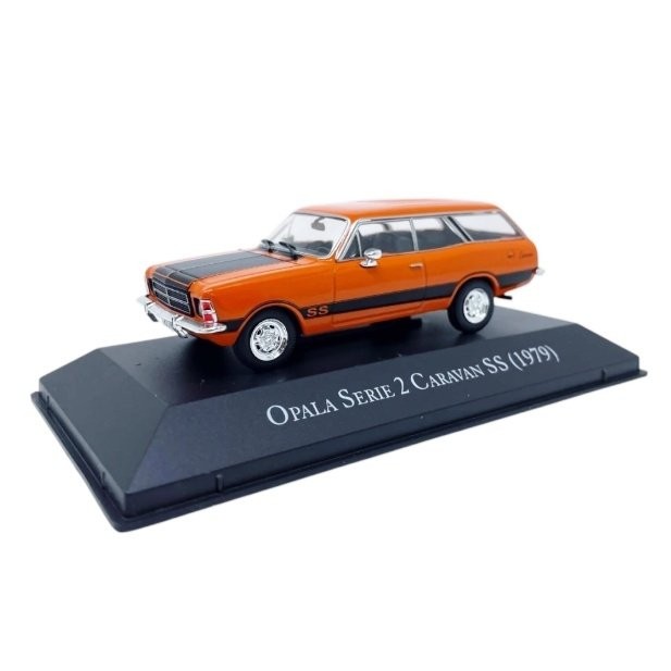 Miniatura Carro Chevrolet Opala Serie 2 Caravan SS (1979) - Chevrolet Série Ouro - Laranja - 1:43 - Luppa