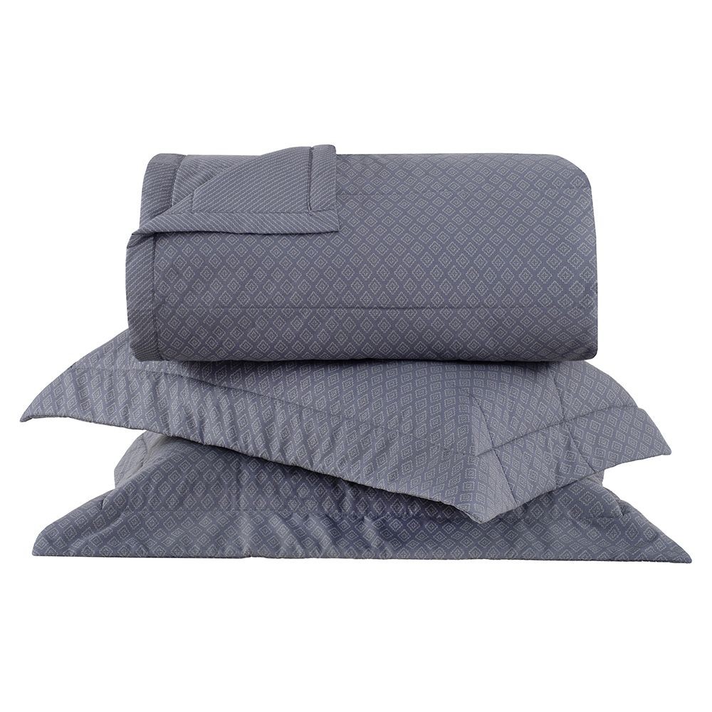 Kit Colcha Queen Gran Percal 200 Fios Buddemeyer Gavin 100% Algodão Penteado Estampado 3 peças em Oferta na Shopee