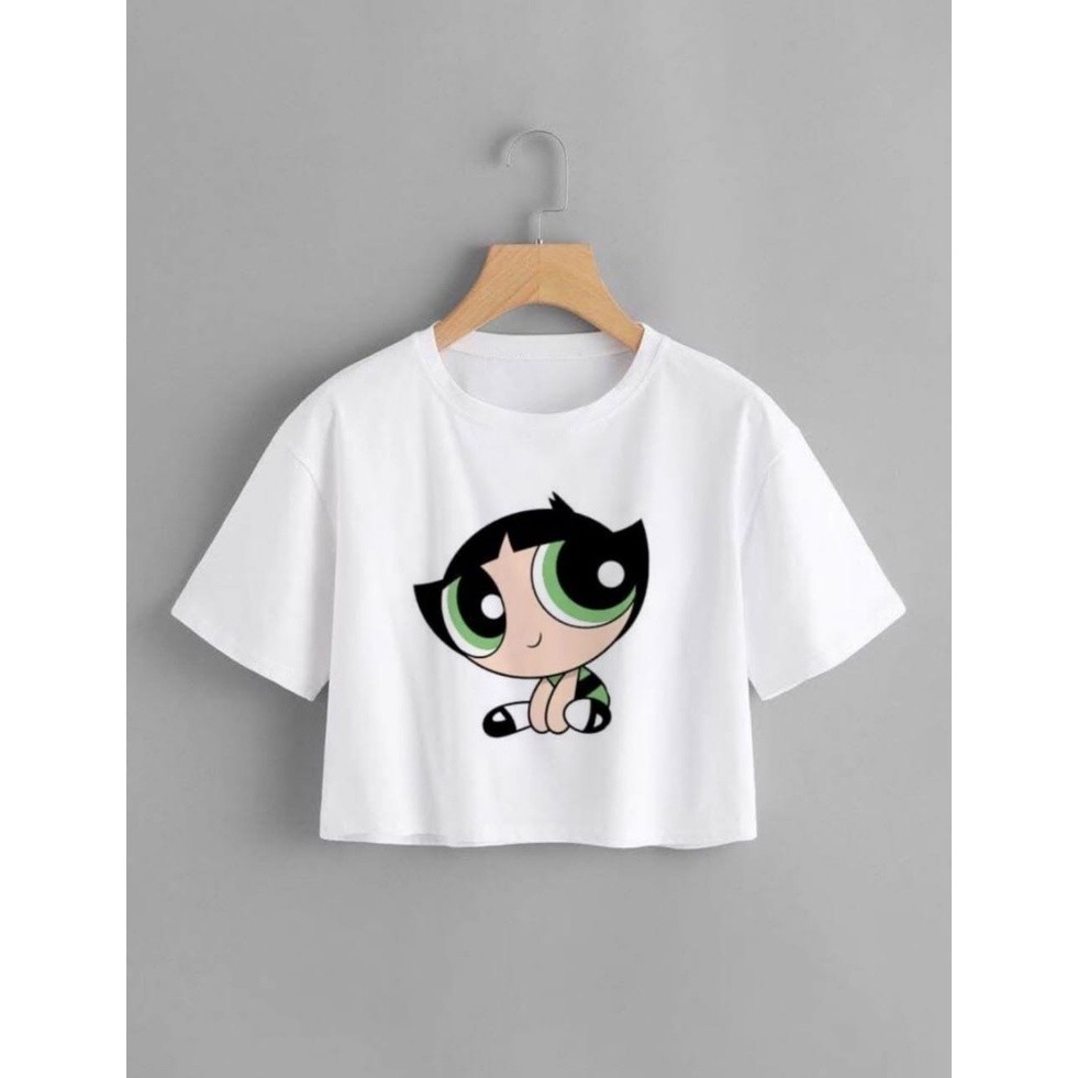 Camiseta Feminina Modelo CROPPED Meninas Super Poderosa Docinho Lindinha Florzinha