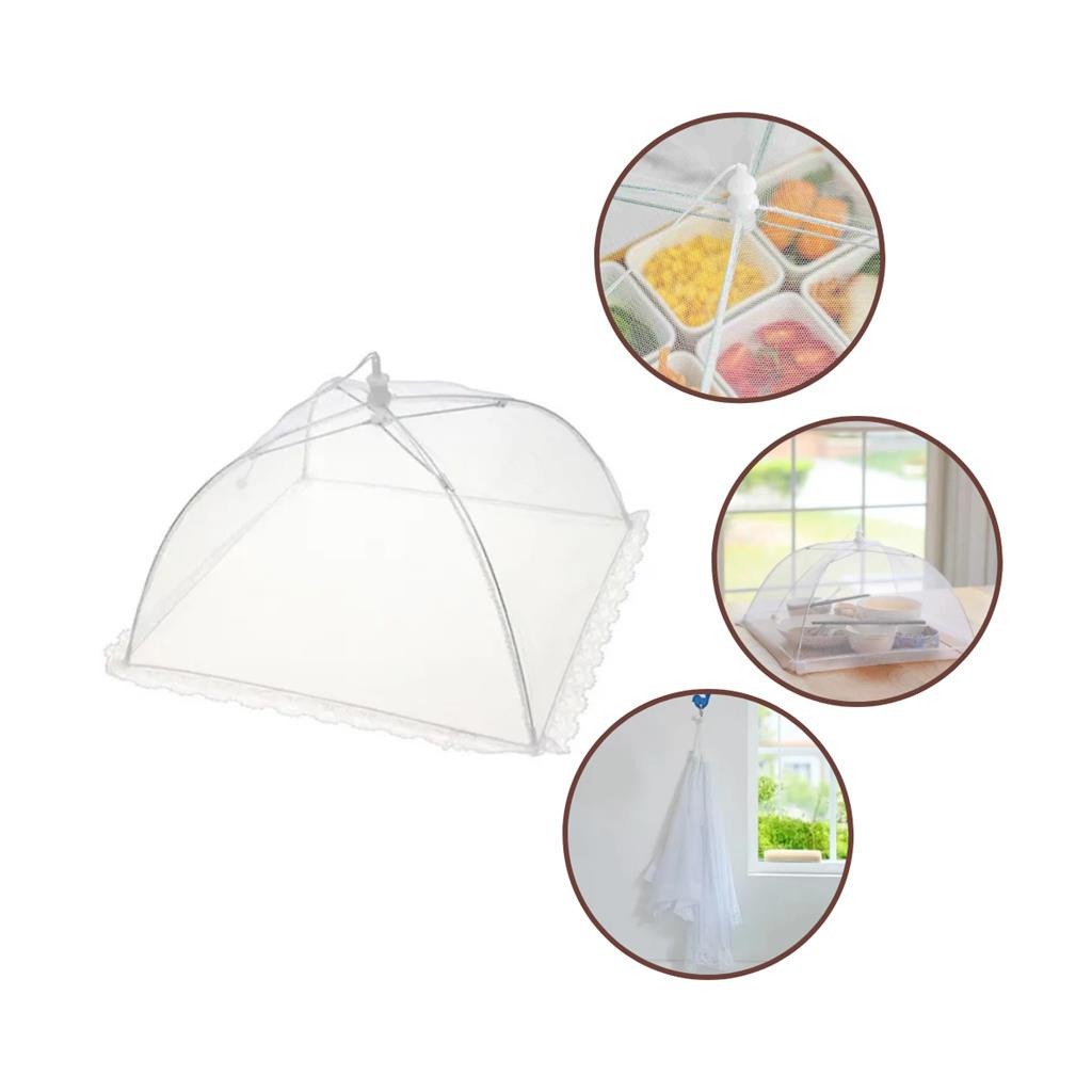 Mosquiteiro Tela Protetora de Alimentos Mosquiteiro Grande Guarda Chuva Tule 47CM