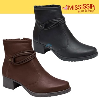 Bota Feminina Mississipi Cano Curto Design Sofisticado Moderno Conforto em Oferta na Shopee