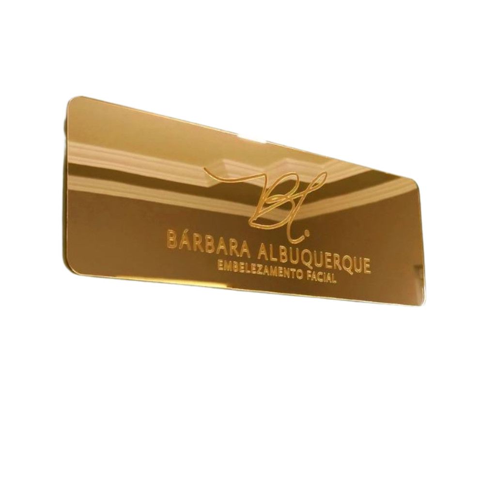 Placa De Sinalização Para Porta Acrílico Espelhado em Oferta na Shopee