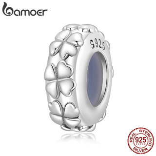 Bamoer 925 Prata Esterlina Charme Trevo De Quatro Folhas Silicone Espaçador Contas Pingente DIY Para Pulseira Presentes em Oferta na Shopee