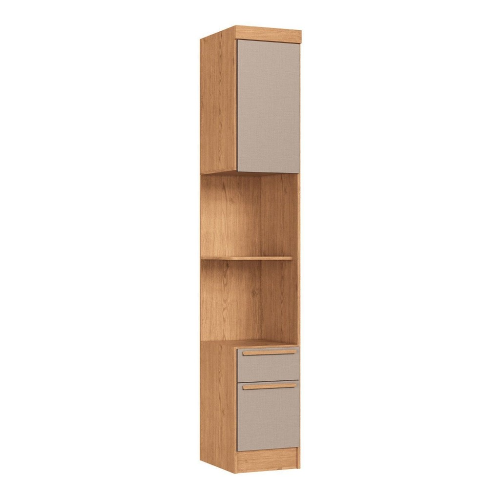 Modúlo para Quarto 217cm x 46cm Infinity Marrom/Cedro/Duna Line Cedro/Duna