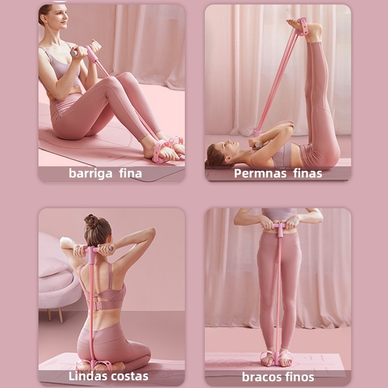 Elástico Extensor de Exercícios Pull Reducer Multi Função Academia Em Casa Uso Profissional