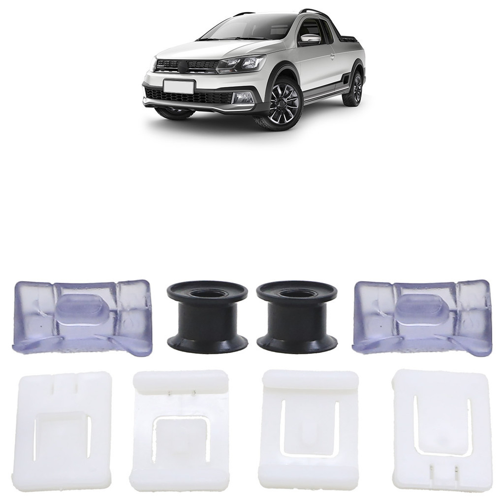 Kit Deslize Trava Banco Saveiro 1986 1987 1988 1989 1990 1991 1992 1993 1994 2009 2010 2011 2012 2013 2019 8 Peças - Spare Parts and Accessories for Vehicles