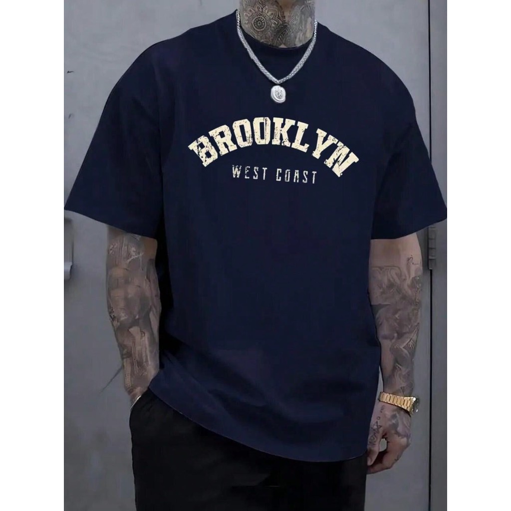 Camiseta Masculina Brooklyn Blusa Algodao Camiseta Importada Malha Premium