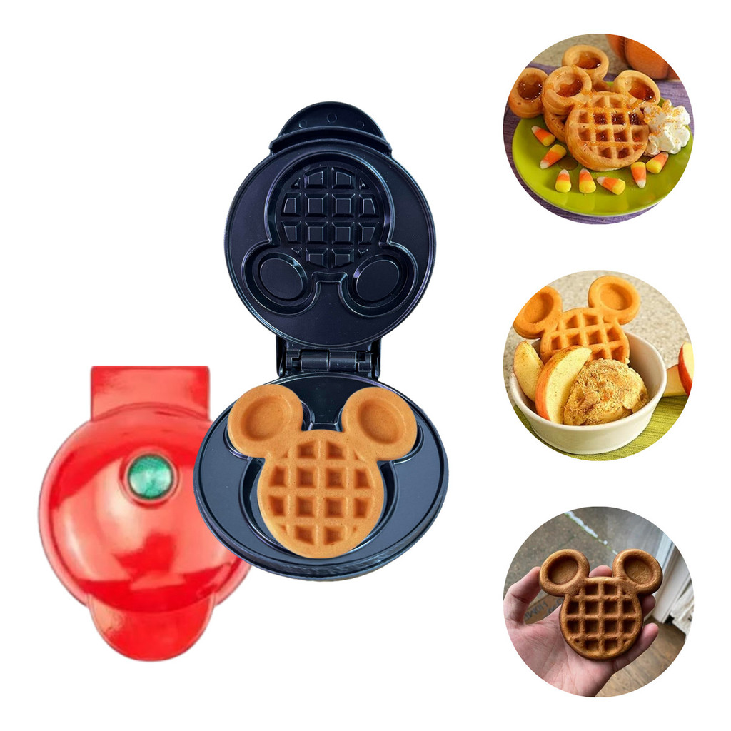 Mini Maquina De Waffle Panqueca Do Mickey OU  CORAÇÃO  110v Antiaderente DE FACIL FUNCIONAMENTO !!!