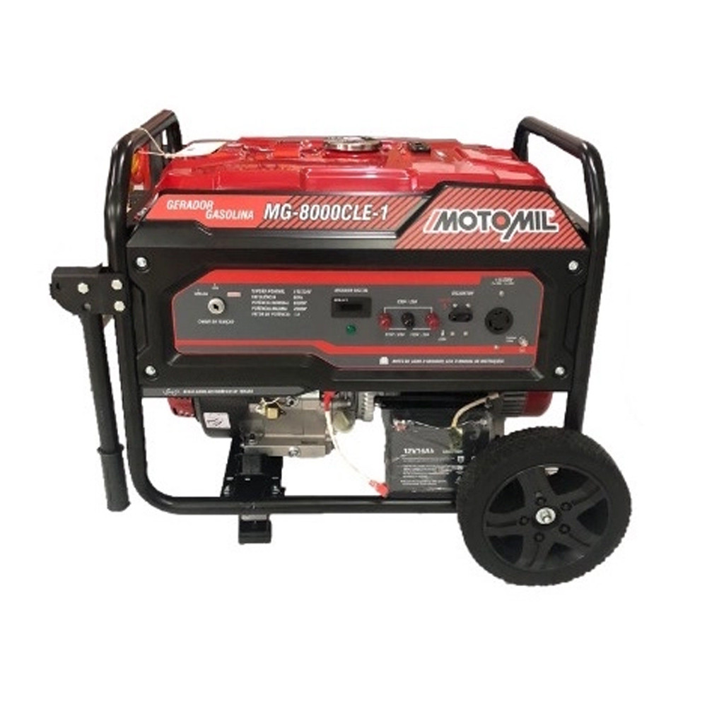 Gerador De Energia A Gasolina Mono Mg8000cle-1 7000w/7,0kva 60hz 115/230v Motomil