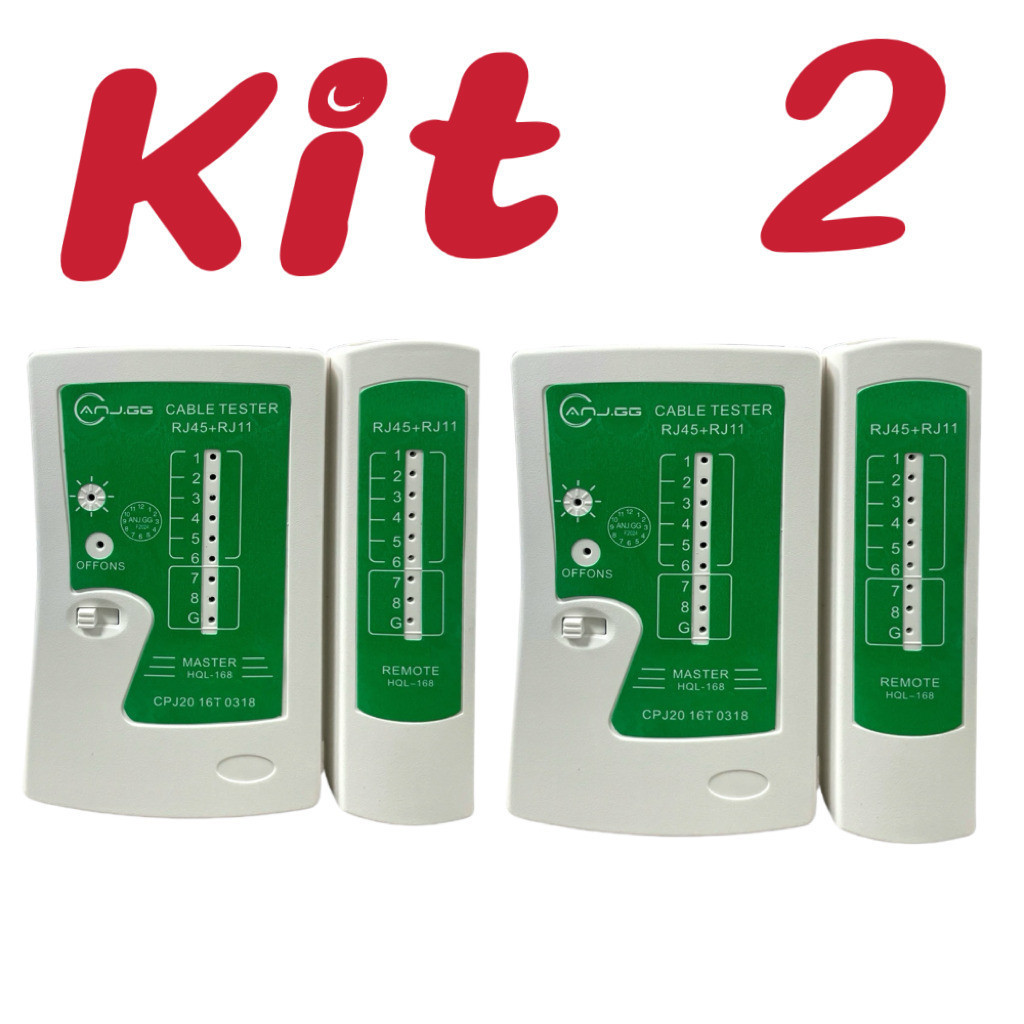 Kit 2 Testador De Cabos Lan Para Utp Rj11 Rj45 Ns468  anjgg