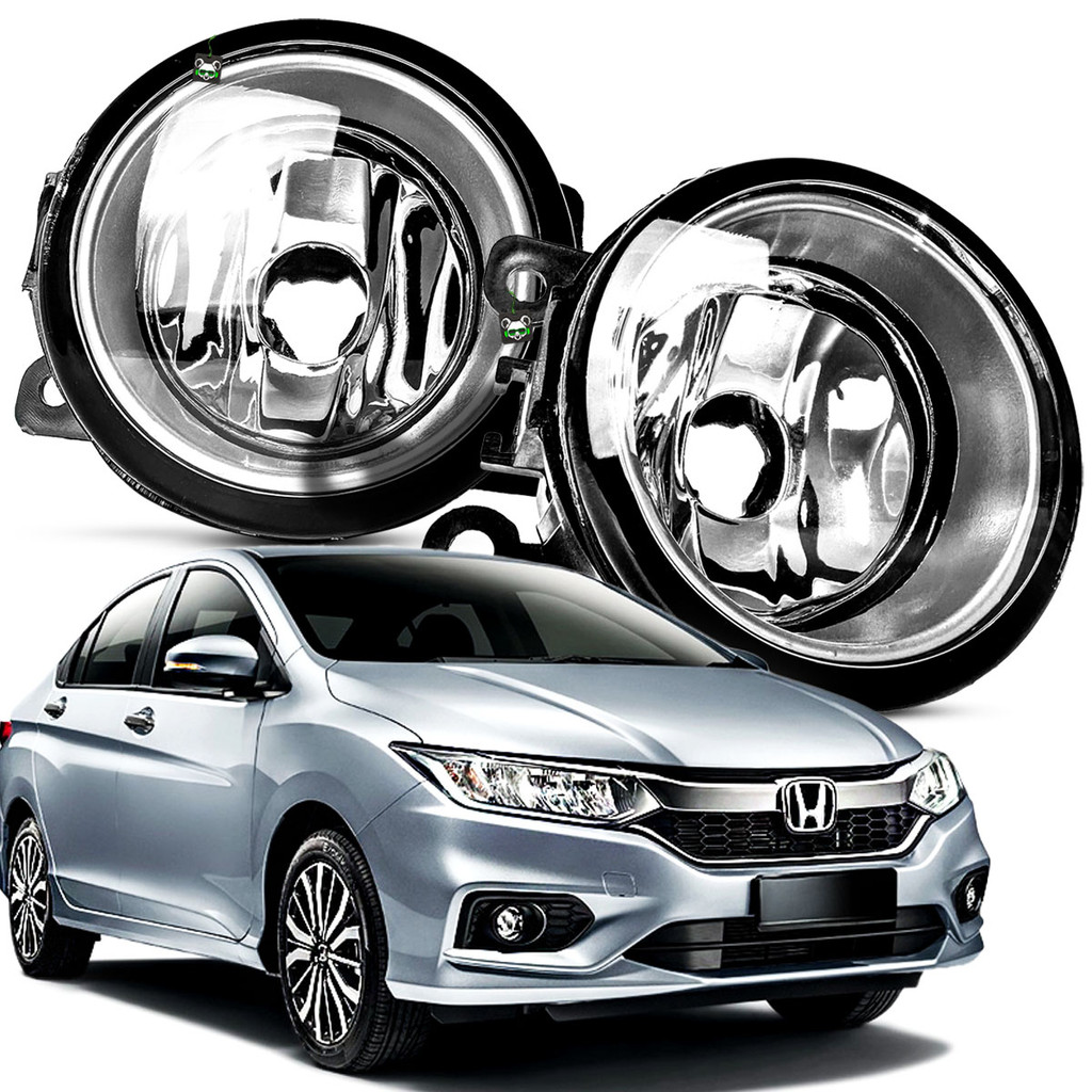 Par Farol Auxiliar Milha Vidro Aro Prata City 2015 a 2023 - Automobiles