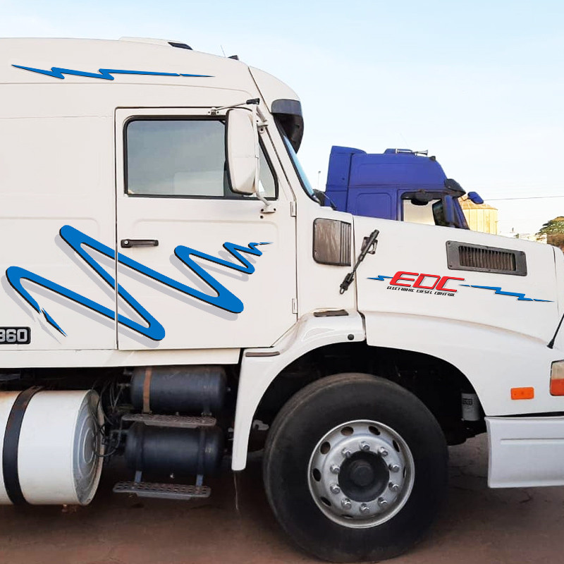 Kit Faixa Lateral Volvo Edc 1996 Adesivo Caminhão Completo Genérico