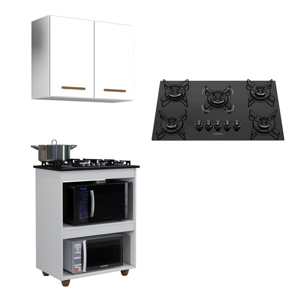 Kit Cozinha BalcÃO ArmÁRio Turim E Cooktop 5 Bocas Itatiaia em Oferta na Shopee