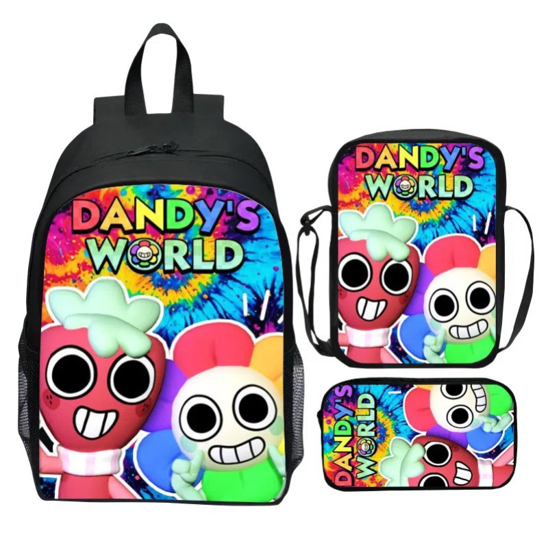 3 Peças/Conjunto Mochila Infantil Bolsa De Ombro Estojo De Lápis Dandy's World Bolsa Escolar Primária Impermeável Leve em Oferta na Shopee