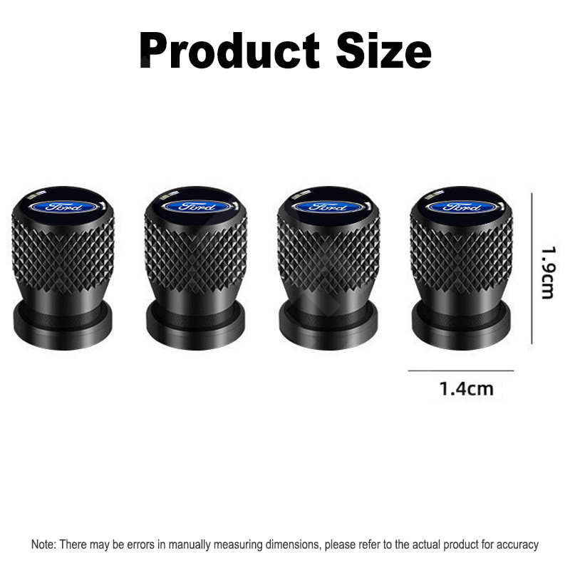 2/4 Pcs Tampa Da Válvula Do Pneu Carro Ford De Ar Haste Roda De Metal À Prova De Poeira Para Ranger Ka Focus mk2 Novo Fi