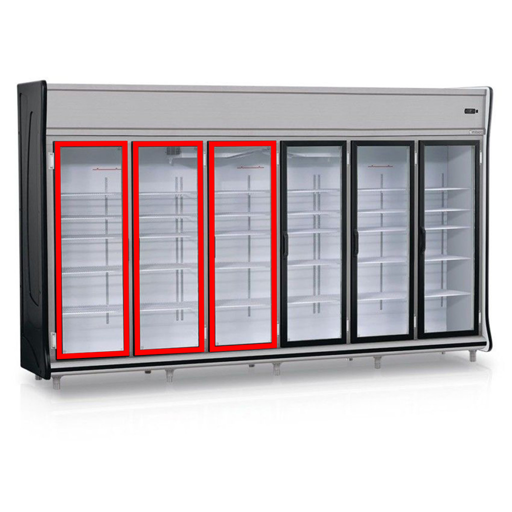 Kit 3 Borracha Gaxeta Expositora Para Refrimate Refrigerador Porta 49x146