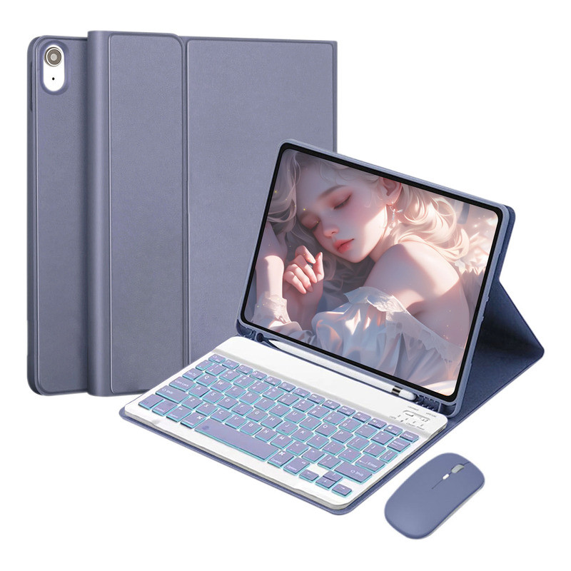capa tablet com teclado iluminado e mouse para Samsung Galaxy Tab S8 Ultra 14,6polegadas X900/X906