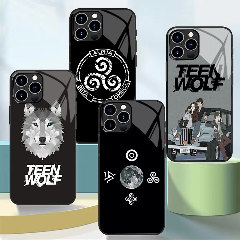 Teen Wolf 02 Capa De Telefone De Vidro Temperado Para Iphone 11 12 Mini 13 14 Plus 15 16 Pro Max