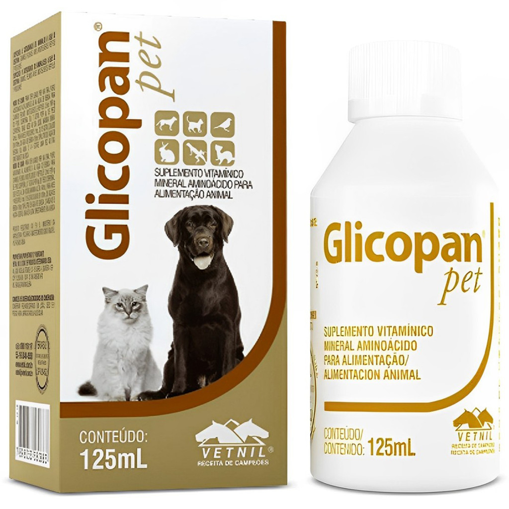 Glicopan Pet Suplemento Vitamínico Mineral 125ml - Vetnil em Oferta na Shopee