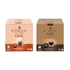 Cápsula Dolce Gusto Café Com leite e Chocolate Cacau 70% Italle 20 Und