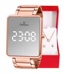 Relógio Champion Feminino Digital Rose Espelhado CH40086Z Relógio De Pulso Feminino