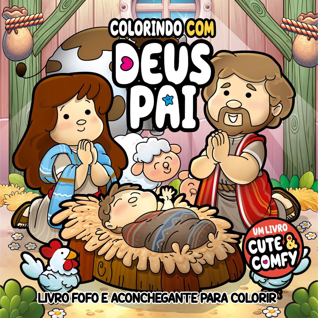 Colorindo com Deus Pai - Um Livro Cute & Comfy - Livro de Colorir Adulto livros jk