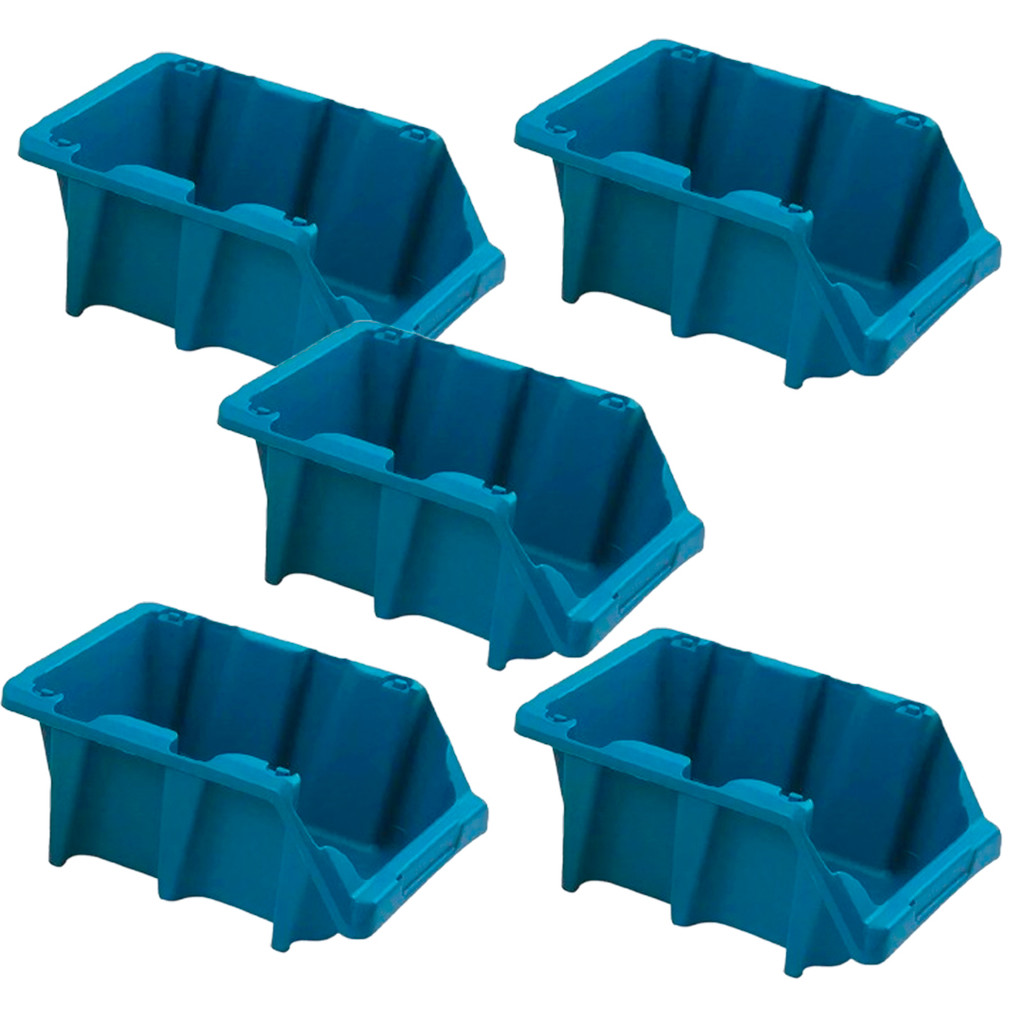 KIT 5 CAIXA GAVETEIRO PLAST.PRAT (NOVO)NR 7 AZUL  VONDER