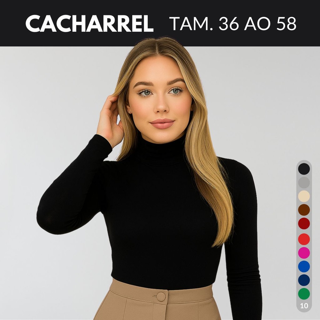 KIT 3 Blusa Termica Feminina Blusa De Frio Feminina Blusa Gola Alta Feminino Blusas Cacharrel — imagem 2 de 2