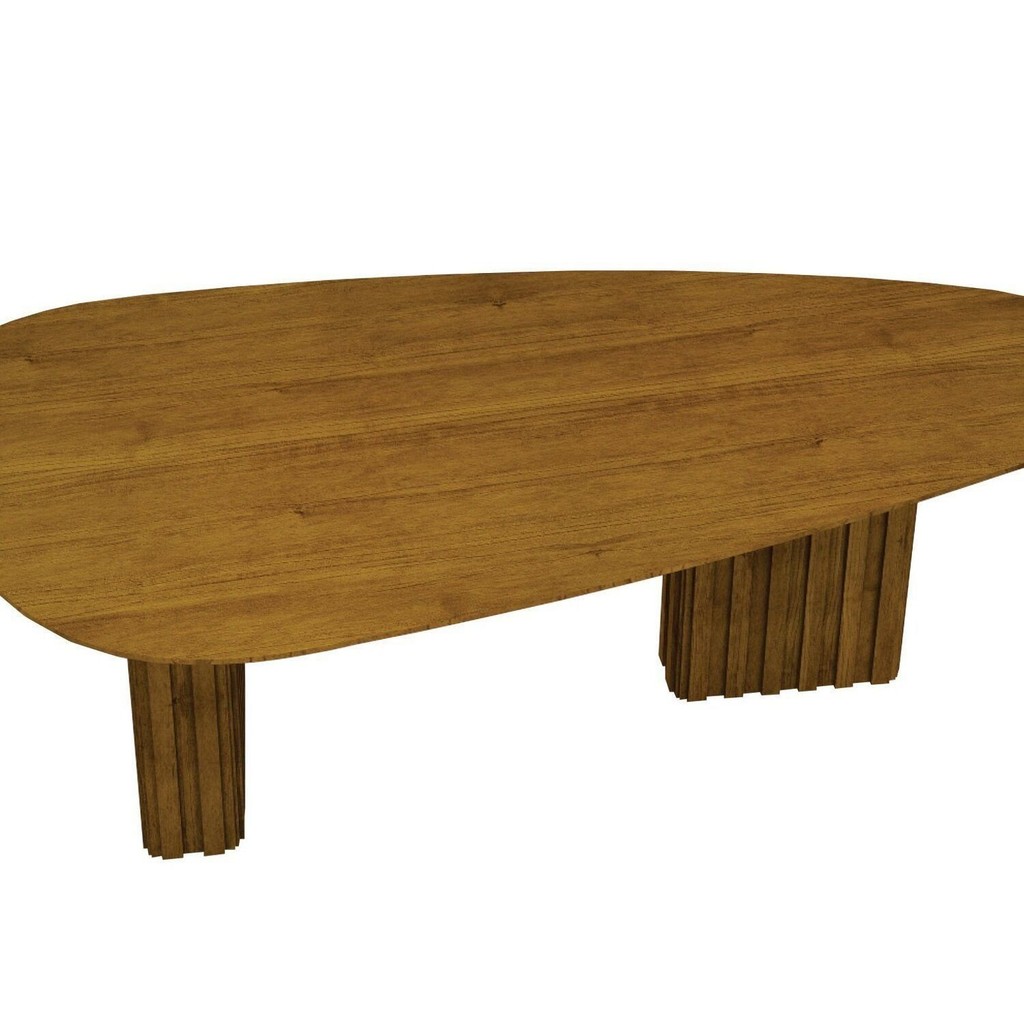 Mesa para Sala de Jantar com Tampo Orgânico 75x90x180cm em Oferta na Shopee