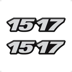 Par Adesivos 1517 Caminhão Mb Mercedes Resinado - Generico