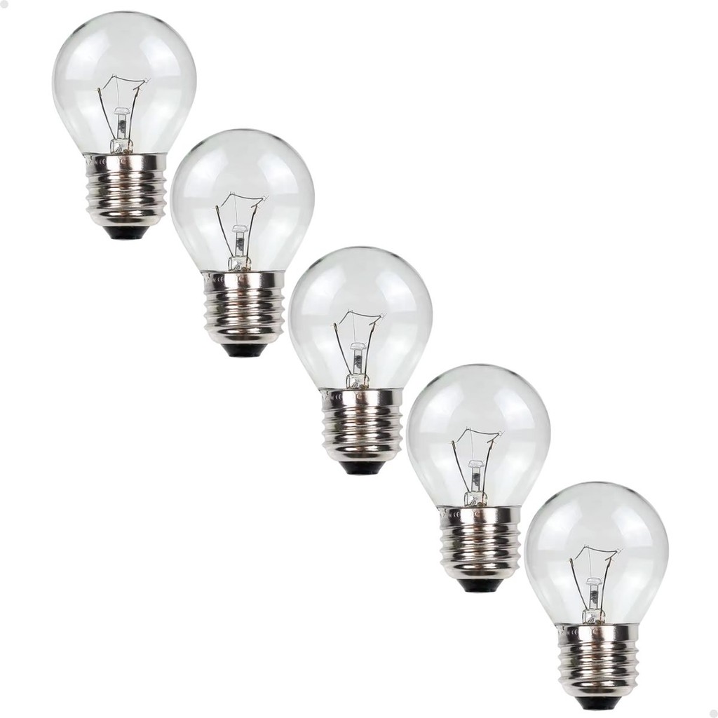 Kit 05 Lâmpada Incandescente 40w Bolinha 2700k E27 127v Kian
