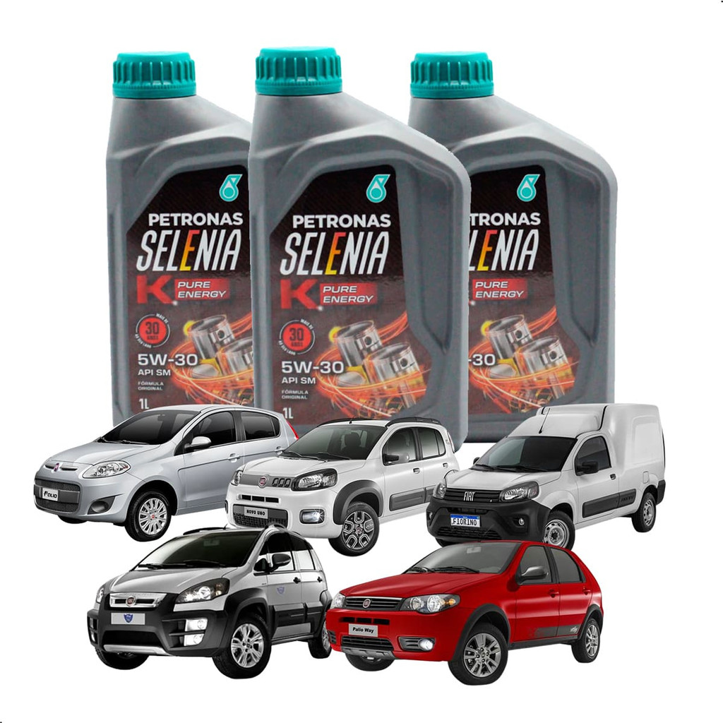 Kit 3 Litros Óleo Selenia 5w30 K Pure Energy Original Fiat
