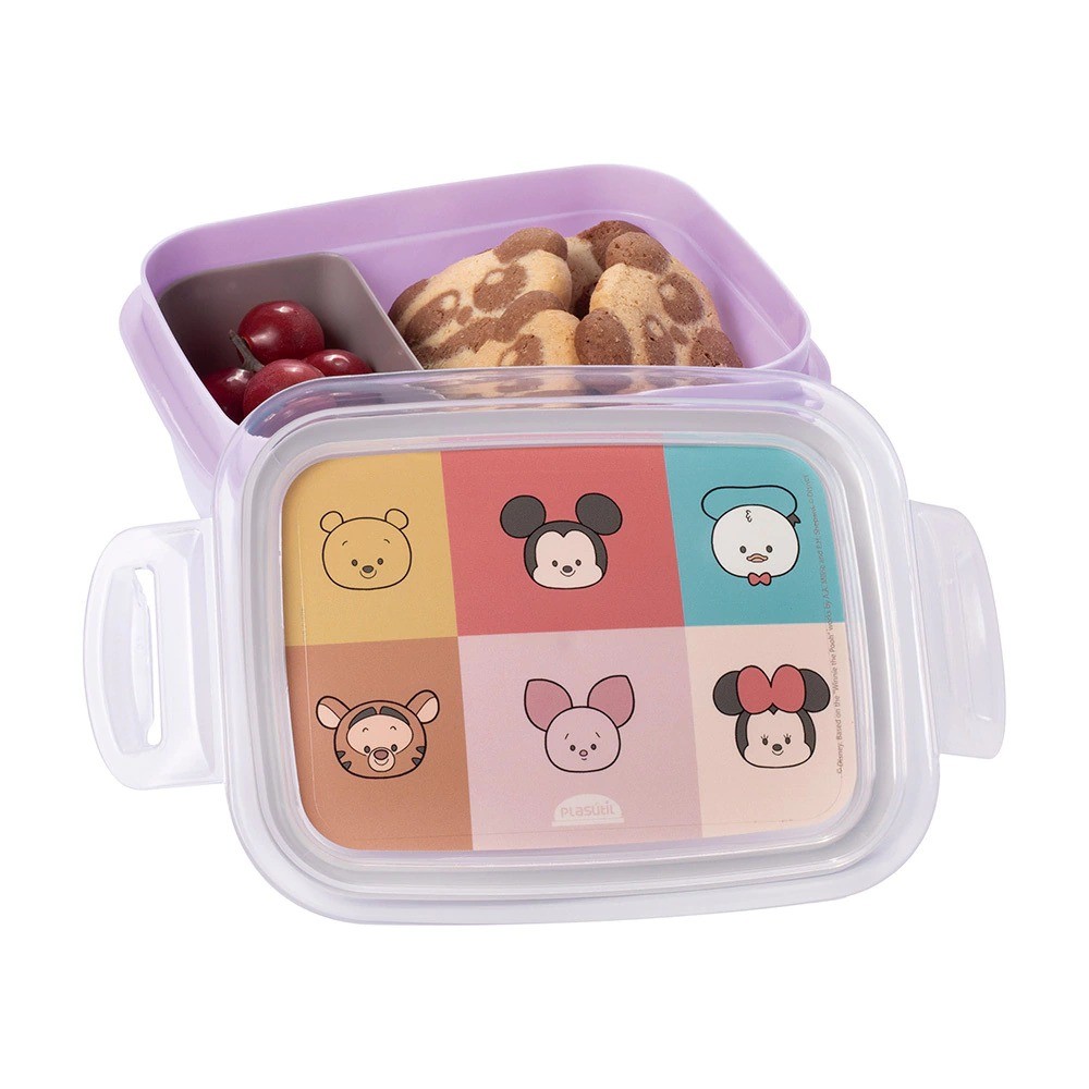 Marmita de Plástico Hermético com Trava Yululun 630 ml Disney