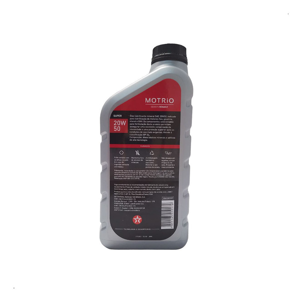 5 Litros De Óleo 20w50 Renault Motrio Ultra Mineral Sl — imagem 2 de 2