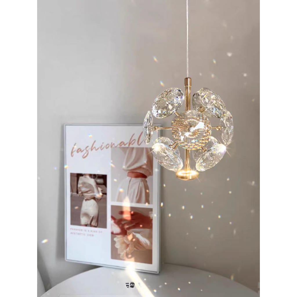 Mini Lustre Luxuoso de Cristal Floral Perfeito para Quarto,Quarto Infantil 110v-220v bivolt