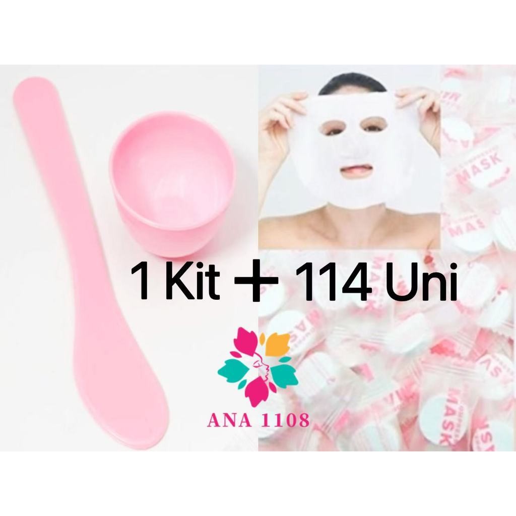 GGUAN KIT 114unidades Máscara Facial de Compressão Descartável DIY/Máscara de Algodão em Oferta na Shopee