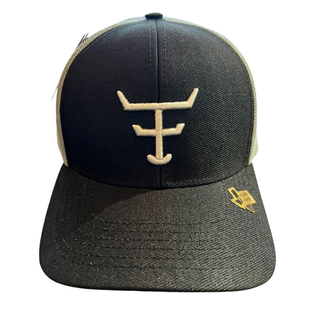 BONÉ TEXAS FARM PRETO/CINZA REF:10662